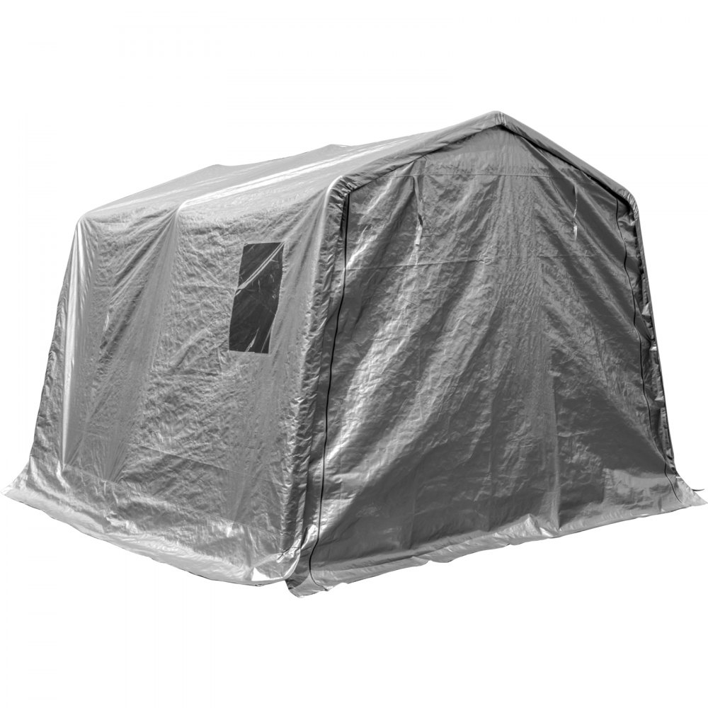 Zeltgarage Garagenzelt 2,4x2,4x2,3m Tragbares Gerätezelt Mit Pvc-fenster