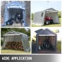 Zeltgarage Garagenzelt 2,4x2,4x2,3m Tragbares Gerätezelt Mit Pvc-fenster