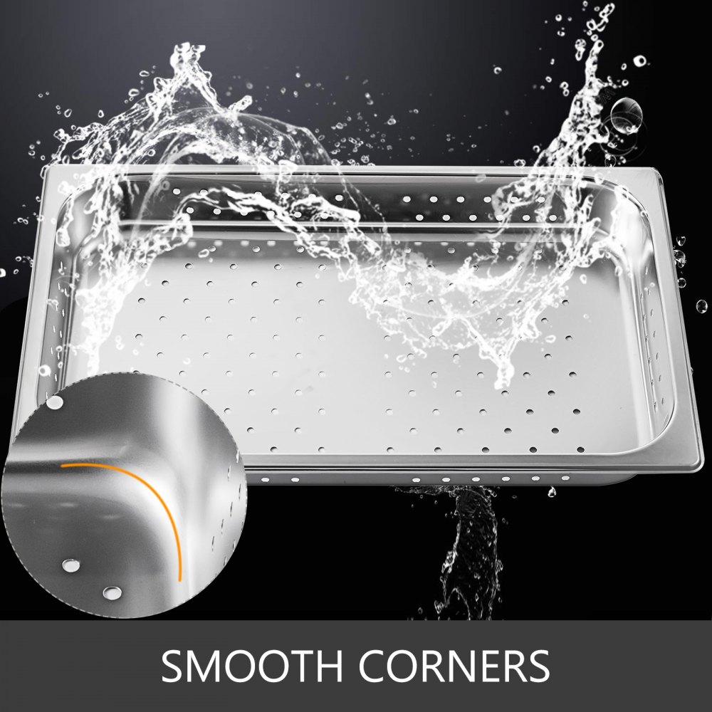 GN-Behälter 1/1 Gastronormbehälter Edelstahl Gastro Behälter 6 PCS gelocht