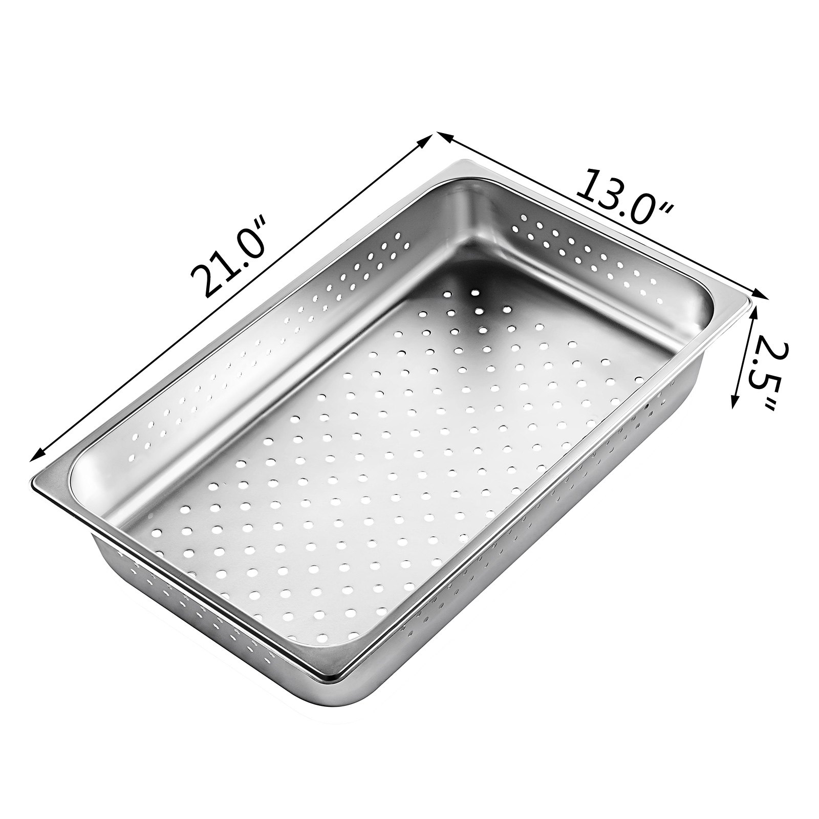 GN-Behälter 1/1 Gastronormbehälter Edelstahl Gastro Behälter 6 PCS gelocht