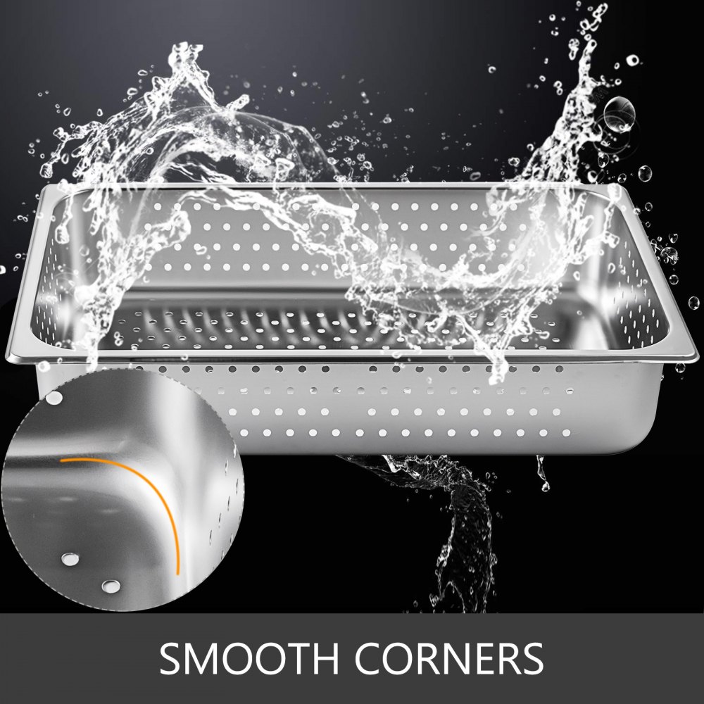 Gn-behälter 1/1 Gastronormbehälter 100mm Edelstahl Gastro Behälter 6 Pcs Gelocht