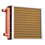 VEVOR Water to Air Heat Exchanger, 356 x 356 mm Finned Tube HVAC Heat Exchanger Coil with Copper Tubes & Aluminum Fins, 65K BTU Output for Outdoor Wood Furnace, Hydronic Heating & Cooling Systems