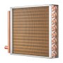 VEVOR Wärmetauscher Wasser-Luft, 40,64 x 40,64 cm mit 3-reihigen 9,53 mm Kupferanschlüssen, 193 Aluminiumlamellen Wärmetauscher für Holzöfen, Heizung und Kühlung im Wohnbereich und Warmluftheizung