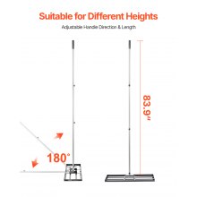 VEVOR Rasenrakel mit 213 cm Stiel, 762x254 mm Bodenplatte, Nivellierrechen aus Karbonstahl, Levelingrake, Rasen-Nivellierungsrechen für Rasenpflege, Rasen-Nivellierungsrechen, Hof und Golfplatz