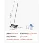VEVOR Rasenrakel 438x255 mm, Rasen Nivellierrechen mit 161 cm Verstellbarem Stiel, Edelstahl Rasenrechen für Garten & Golfplatz, Lawn Leveling Rake zum Nivellieren von Rasenflächen.