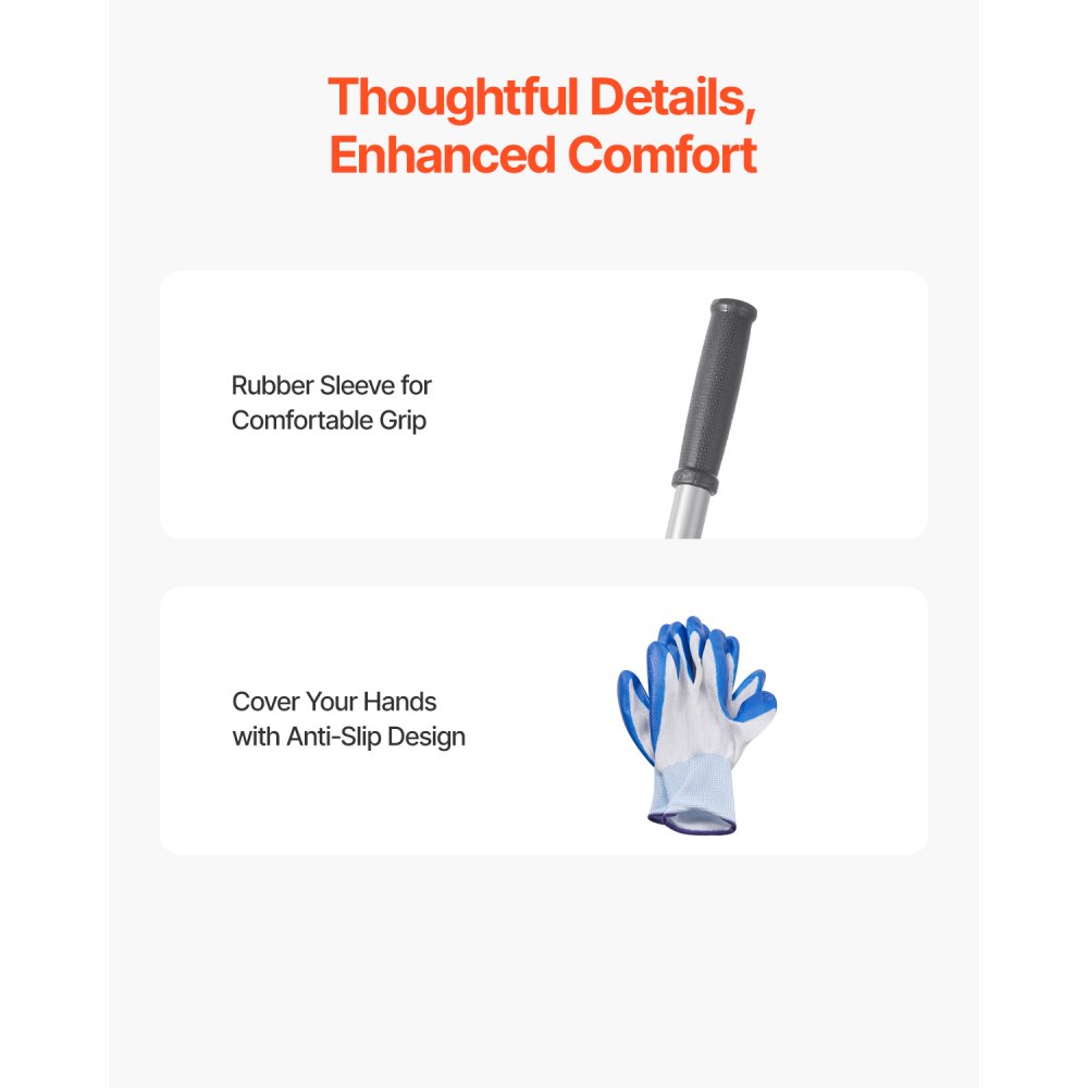 VEVOR Rasenrakel mit Rolle, 254x431 mm Edelstahl-Rasennivellierer mit 161 cm verstellbarem Griff, robuster Nivellierrechen, Levelingrake, Rasennivellierungswerkzeug für den Garten und Golfplätze