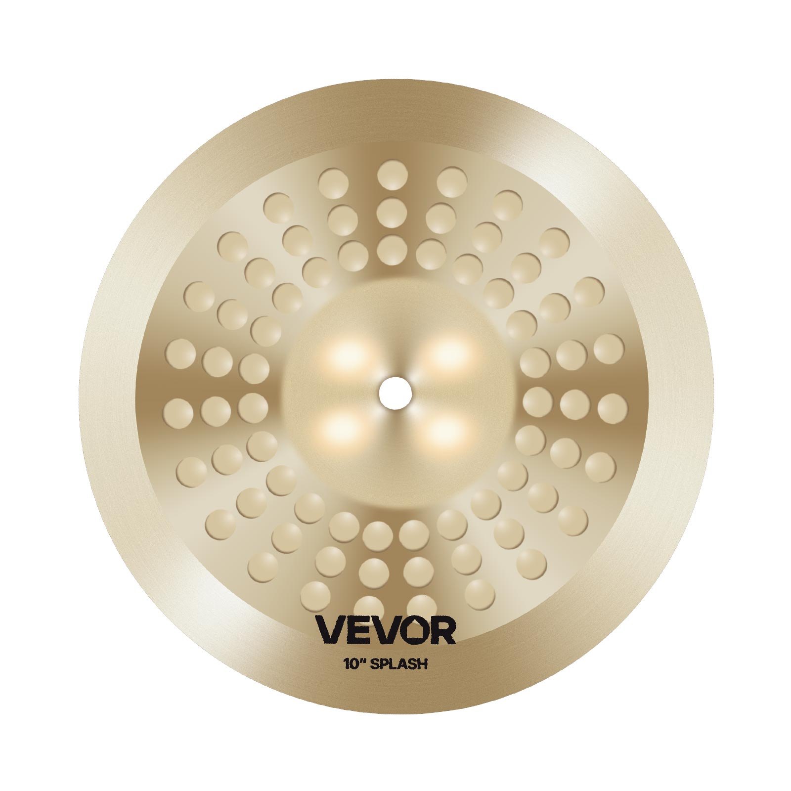 VEVOR Beckenset 4-teilig 254mm Splash 355mm HiHat 400mm Crash 505mm Ridebecken (10 14 16 20 Inches)