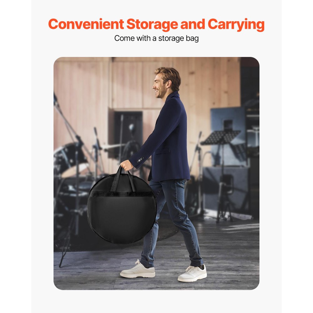 VEVOR Beckenset 355mm HiHat 400/455mm Crash 505mm Ride 254mm Splash 400mm China (10 14 16 18 20 Inches)