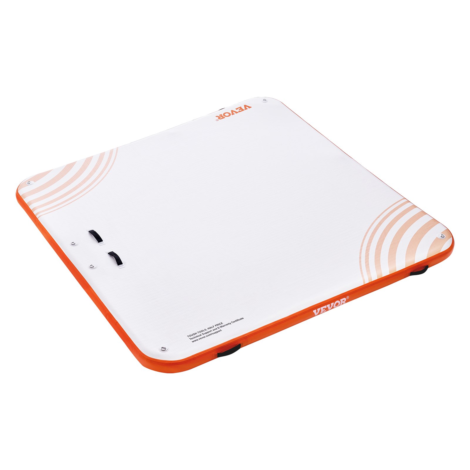 VEVOR Aufblasbares Schwimmdock, 3,04 x 3,04 m, Dockplattform, rutschfeste Wasserschwimmdockmatte mit tragbarer Tragetasche und abnehmbarer Leiter, schwimmende Plattform-Inselfloß für Pool, Strand