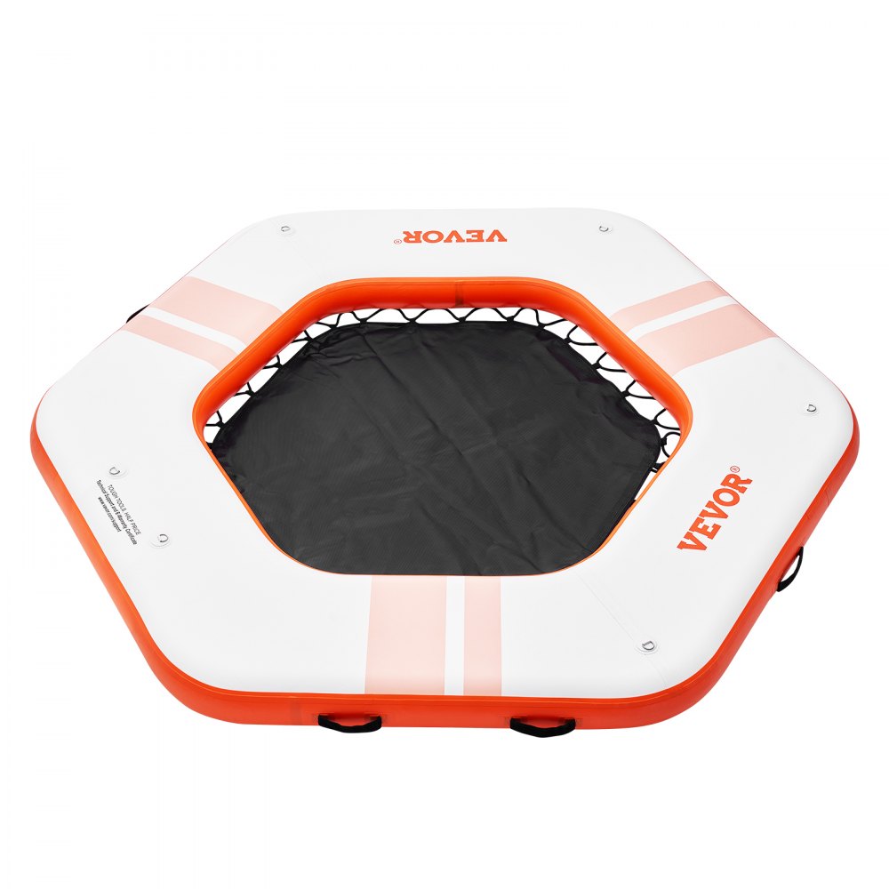 VEVOR Aufblasbares Schwimmdock, Ø 2,6 m, Dockplattform mit Ø 1,5 m Trampolinnetzpool, rutschfeste schwimmende Plattform-Wassermatte mit tragbarer Tasche und abnehmbarer Leiter zum Entspannen am Pool