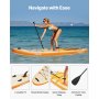 VEVOR aufblasbares Stand Up Paddle Board (323 x 83,8 x 15,2 cm) Paddleboard, Komplettset inkl. Pumpe Paddel Finne Rucksack, Knöchelleine Gurt, rutschfestes Deck für Jugendliche und Erwachsene