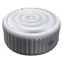 VEVOR aufblasbare Abdeckung, 137 cm runder Abdeckungsschutz, isolierte Spa-Abdeckungen, wetterfester und wasserfester Energiespardeckel für den Außenbereich, weiß