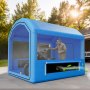 VEVOR aufblasbare Lackierkabine Spritzkabine 3 x 2,5 x 2,5 m, Lackierkabinenzelt mit 550 W Gebläse & Luftfiltersystem, rundes Dach, PVC, Spritzlackierung für Metallteile von Kraftfahrzeugen blau