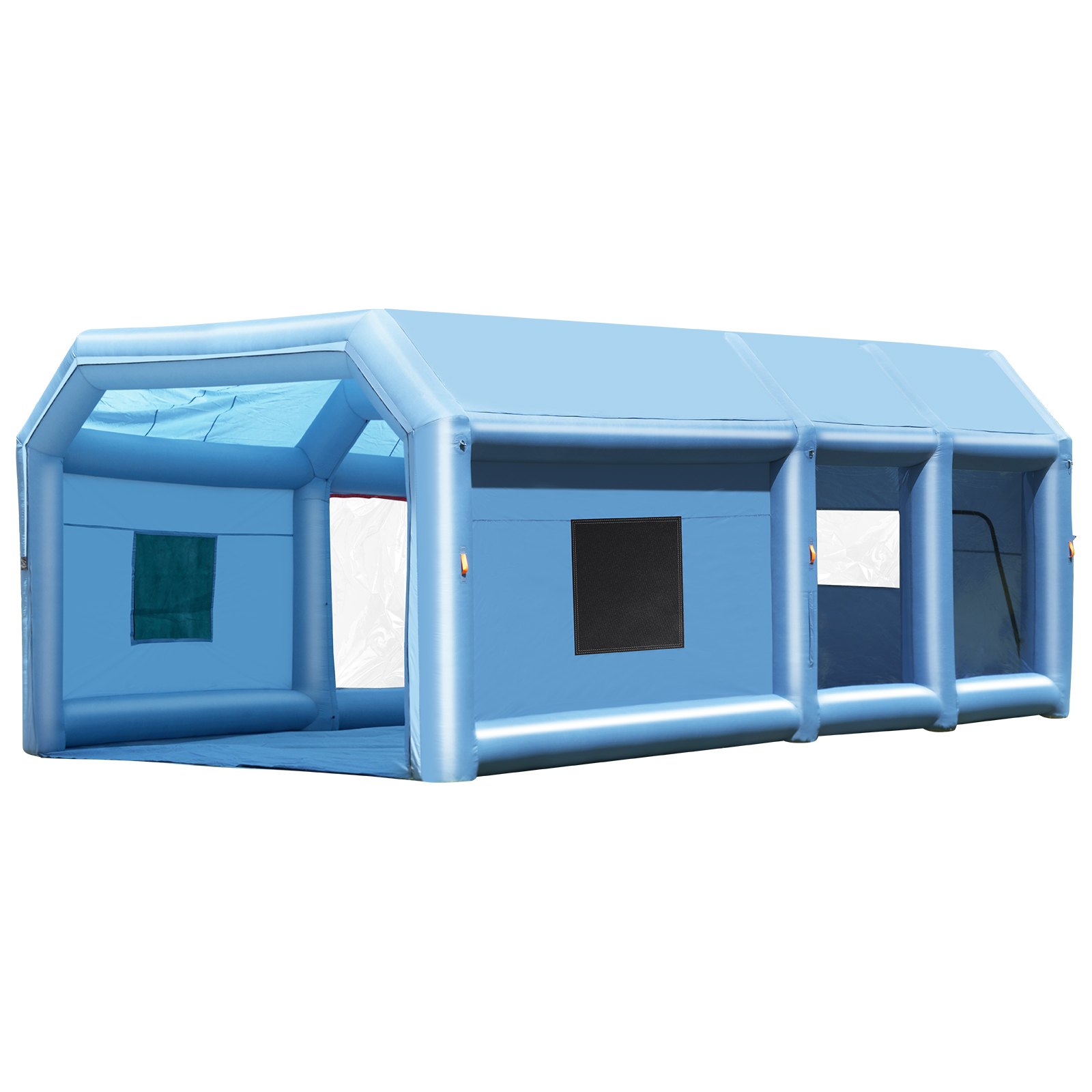 VEVOR Aufblasbare Lackierkabine, 7 x 4 x 2,75 m Aufblasbare Spritzkabine, mit 750 W + 480 W leistungsstarken Gebläsen und Luftfiltersystem, Tragbare Auto-Lackierkabine Motorräder, Mittelgroße SUVs