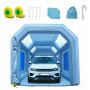 VEVOR Tragbares Aufblasbares Farbzelt für Sprühmalerei 480 + 750 W, 5 x 2,2 x 2,1 m Sprühschutz Farbkabine für DIY-Projekte, Hobby-Farbautomaten-Werkzeug, Blau 210D Oxford-Gewebe Auto Lackierkabine