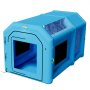 VEVOR Aufblasbare Lackierkabine 4x2,5x2,5 m Spritzkabine Lackierzelt Blau, mit 750-W-Gebläse Aktivkohlefiltration Transparentem PVC-Fenster für Fahrräder Motorräder & Kleine Möbelstücke Tragbar