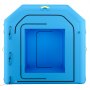 VEVOR Aufblasbare Lackierkabine 4x2,5x2,5 m Spritzkabine Lackierzelt Blau, mit 750-W-Gebläse Aktivkohlefiltration Transparentem PVC-Fenster für Fahrräder Motorräder & Kleine Möbelstücke Tragbar