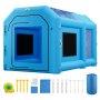 VEVOR Aufblasbare Lackierkabine 4x2,5x2,5 m Spritzkabine Lackierzelt Blau, mit 750-W-Gebläse Aktivkohlefiltration Transparentem PVC-Fenster für Fahrräder Motorräder & Kleine Möbelstücke Tragbar