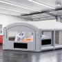 VEVOR Aufblasbare Lackierkabine 8x4,5x3 m Spritzkabine Autolackierzelt Grau, mit 750-W- & 950-W-Gebläsen Aktivkohlefiltration Umkleidebereich PVC-Fenster für Mittelgroße Pickups Große Möbel Tragbar