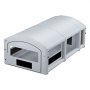 VEVOR Aufblasbare Lackierkabine 8x4,5x3 m Spritzkabine Autolackierzelt Grau, mit 750-W- & 950-W-Gebläsen Aktivkohlefiltration Umkleidebereich PVC-Fenster für Mittelgroße Pickups Große Möbel Tragbar