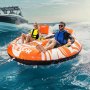 VEVOR Fun Tube Set zum Bootfahren, Aufblasbare Schleppboote für 1–2 Personen, 154 kg Wassersport-Schleppschlauch zum Ziehen von Booten – mit Haltegriffen, 840D Vollnylon-Überzug, Sicherheitsventil