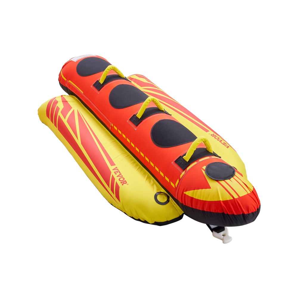 VEVOR Fun Tube Set, Aufblasbare Schleppboote für 1–3 Personen, 231 kg Wassersport-Schleppschlauch mit vollständiger Nylonhülle, gepolsterten Griffen und Geschwindigkeits-Sicherheitsventil