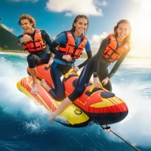 VEVOR Tube Set für Boote 1-3 Personen Towable Fun-Tube Aufblasbar Schleppboote