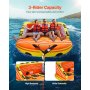 VEVOR Fun Tube Set zum Bootfahren, Aufblasbare Schleppboote für 1–3 Personen, 231 kg Wassersport-Schleppschlauch zum Ziehen von Booten – mit Haltegriffen, Schlepppunkten und Sicherheitsventil