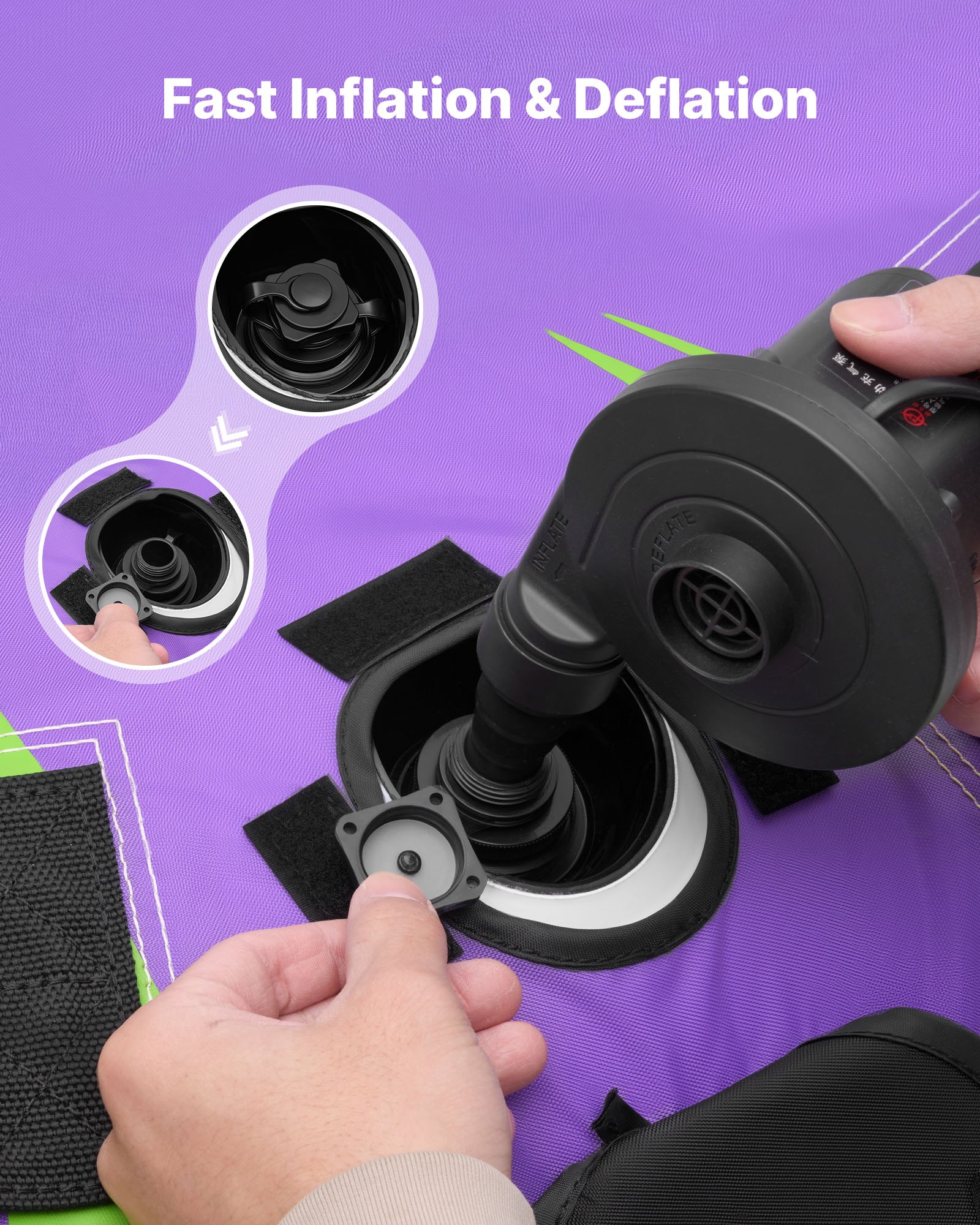 VEVOR Towable Tube für Boote, Wassersport-Schleppreifen für 2 Personen, bis 154 kg Tragfähigkeit, mit Antirutschpolstern, Nylonhülle, Gepolsterten Griffen und Sicherheitsventil, für Seen, Flüsse, Lila