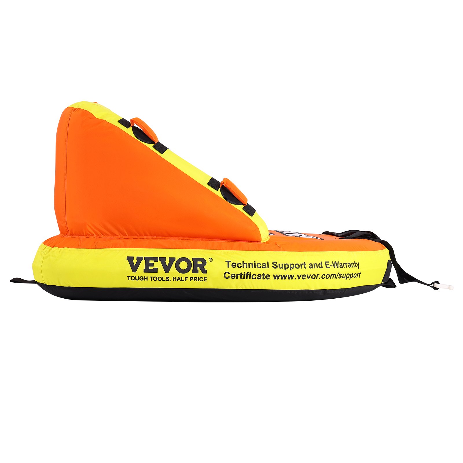 VEVOR Schleppschlauch zum Bootfahren, Aufblasbarer Schleppschlauch für 1–2 Fahrer mit Decksitzen und Rückenlehne, 340 Pfund Wassersportschlauch zum Ziehen, Vollnylon-Überzug, EVA-Haltegriffe