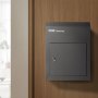 VEVOR Mauerdurchwurf Briefkasten, robuster Stahl-Einbaubriefkasten für Türen mit einer Stärke von 43 mm, Durchwurfbriefkasten inkl. 2 Schlüssel, 304 x 106 x 405 mm Briefkasten, Schwarz