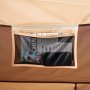 VEVOR Campingzelt 8 Personen, Aufblasbares Familienzelt mit Wiederaufladbarer Pumpe, TPU-Luftschlauch & 4 Netzfenstern, Kabinenzelt mit Tragetasche für Familien-Camping & Wandern, Beige