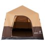 VEVOR Campingzelt 8 Personen, Aufblasbares Familienzelt mit Wiederaufladbarer Pumpe, TPU-Luftschlauch & 4 Netzfenstern, Kabinenzelt mit Tragetasche für Familien-Camping & Wandern, Beige