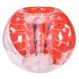 VEVOR Aufblasbarer Bump Ball Bumper Stoßball 1 Stk. 1,5 m x  1,2 m, Menschlicher Kollisionsball, PVC-Körperblasen-Bounce-Ball für Outdoor-Aktivitäten, Transparent + Rot Aufblasbar Bumper Ball