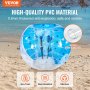 VEVOR aufblasbarer Bumper-Ball im 1er-Pack, 1,5 m Körper-Sumo-Zorb-Bälle für Jugendliche und Erwachsene, 0,8 mm dicke menschliche Hamster-Blasenbälle aus PVC für Team-Gaming-Spiele im Freien, Bumper-B
