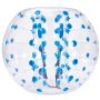 VEVOR Inflatable Bump Ball, 1 pc., 1.5 mx 1.2 m, Human Collision Ball, PVC Body Bubble Bounce Ball for Outdoor Activities, Transparent + Blue Dots