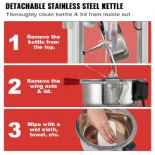 VEVOR Popcornmaschine Popcornautomat mit Wagen 850 W Popcorngerät, 8 oz Kessel für 48 Tassen pro Ladung, Popcornmaschine mit gehärtetem Glas inkl. 4 Schaufeln Kino-Stil Restaurant Schwarz