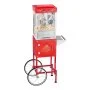 VEVOR Popcornmaschine Popcornautomat mit Kessel & Wagen, 800 W kommerzieller Popcornmaker, 48 Tassen pro Ladung, mit 2-Tasten-Bedienung, Glaswand, PC-Tür, 1 Portionierer, 3 Löffel, Rot