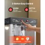 VEVOR Popcornmaschine Popcornautomat mit Kessel & Wagen, 800 W kommerzieller Popcornmaker, 48 Tassen pro Ladung, mit 2-Tasten-Bedienung, Glaswand, PC-Tür, 1 Portionierer, 3 Löffel, Schwarz