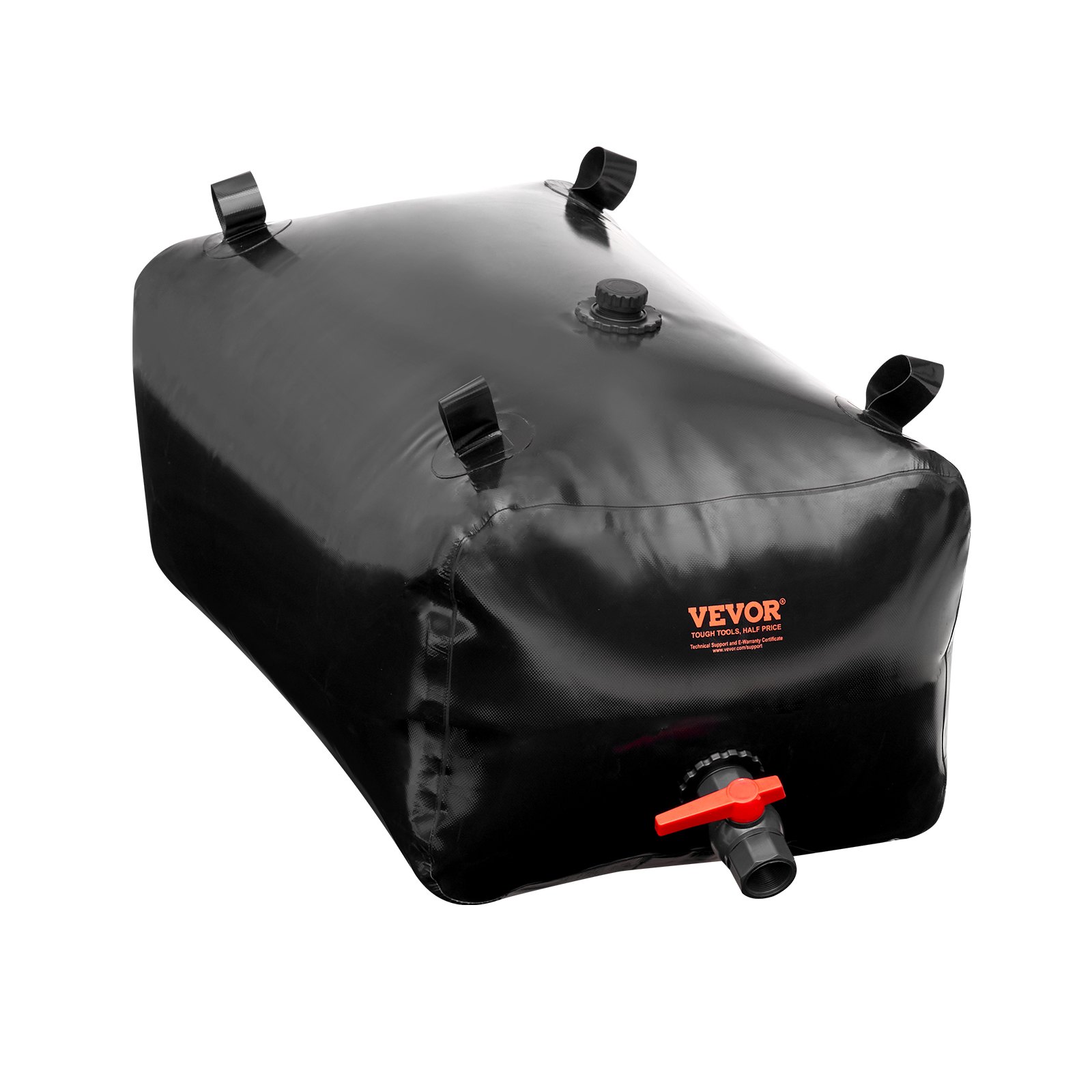 VEVOR 240L/63,4 Gallonen Wasserspeicherblase, tragbarer Wohnmobil-Wassertank, 1000D PVC, zusammenklappbare Wasserspeicherbehälter, weicher Wasserspeicherbeutel, Wasserblase, Brandschutz, Camping, Notwasser