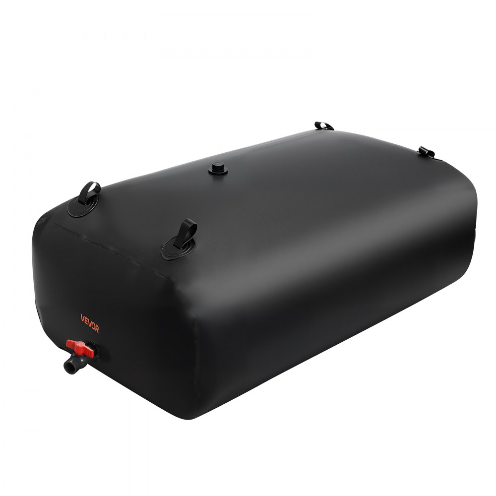 VEVOR Wasserblasen Aufbewahrungsbehälter, 540L Wassertank, 1000D PVC verdickter Wasserbeutel, 1,2mm Wassersack zusammenklappbar, für Gartenbewässerung, Camping, RV, Notfallgebrauch – Schwarz