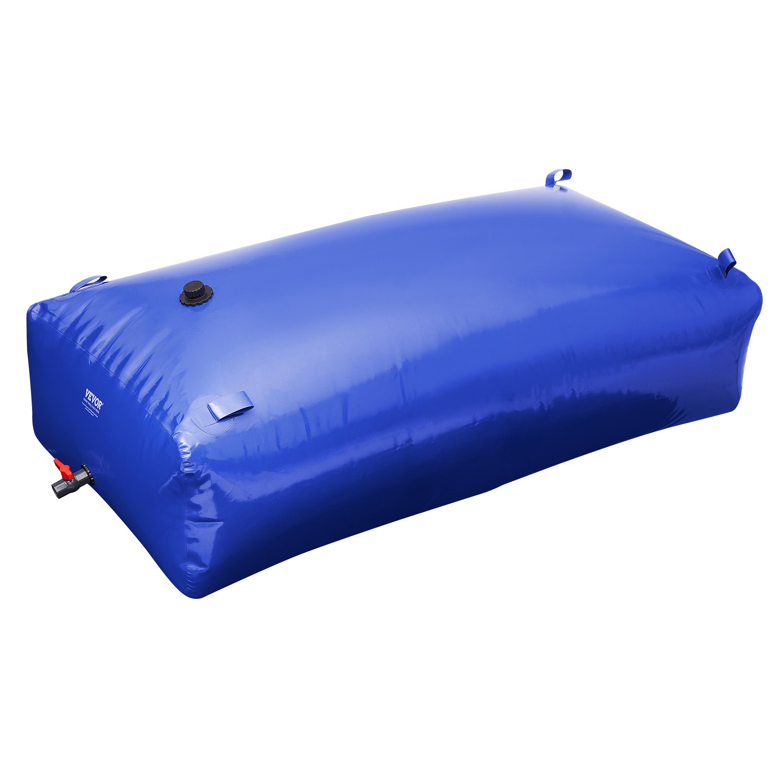 VEVOR 1000L/264 Gallon Water Storage Bladder, RV Water Tank, 1000D Blue PVC, Collapsible Water Storage Container, Large Capacity, Soft Water Bag, Portable Water Bladder, Fireproof, Camping