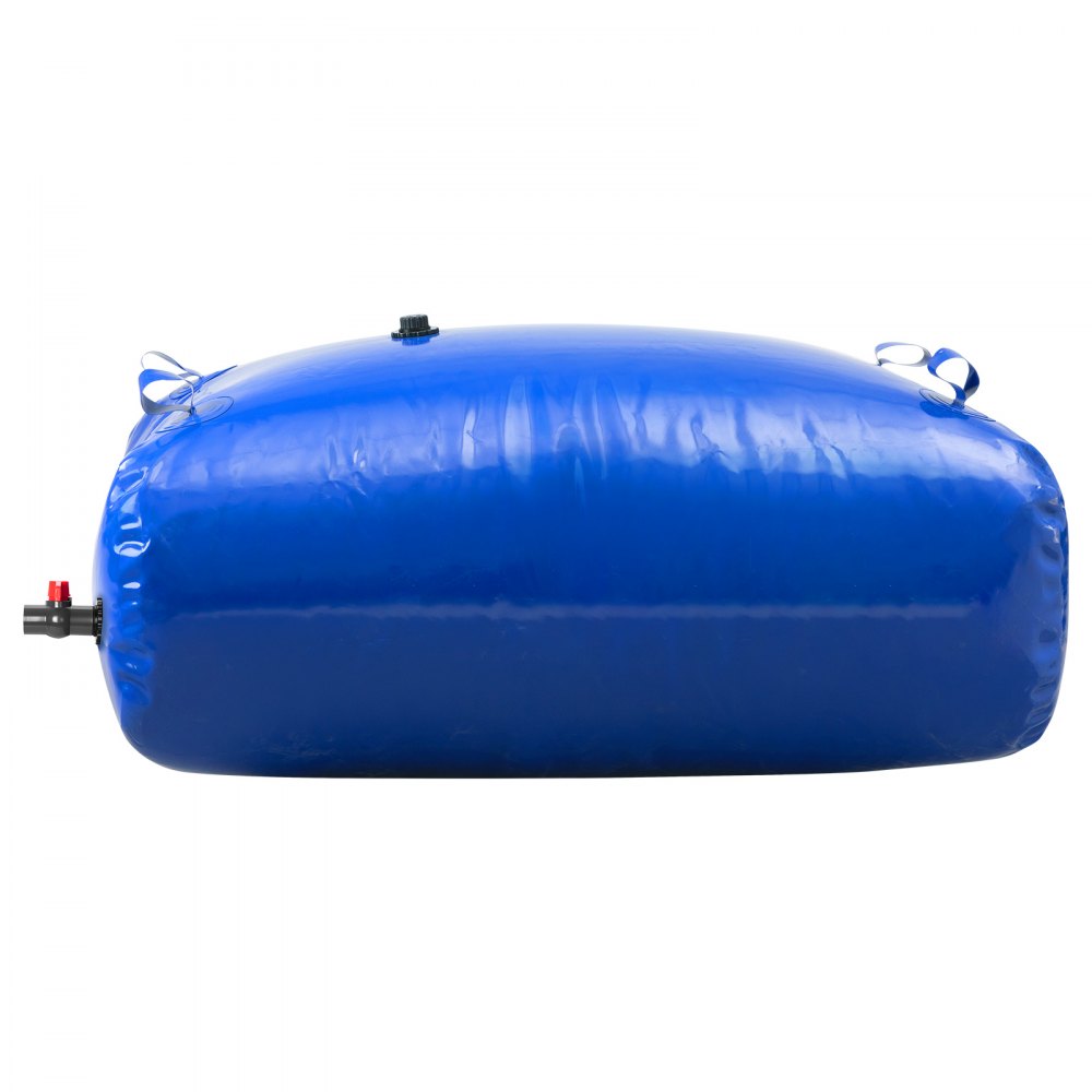 VEVOR Wasserblasen Aufbewahrungsbehälter, 330L Wassertank, 1000D PVC verdickter Wasserbeutel, 0,9mm Wassersack zusammenklappbar, für Gartenbewässerung, Camping, Wohnmobile, Notfallgebrauch –Blau