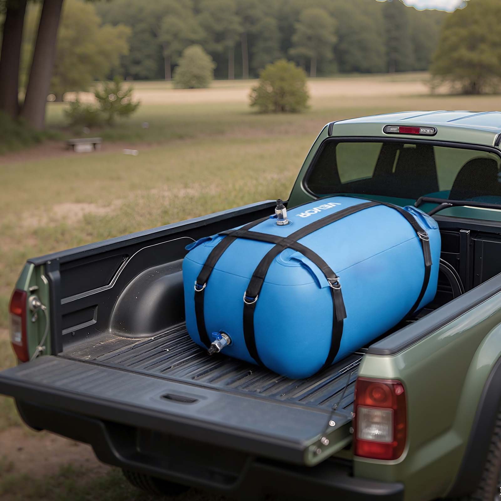 VEVOR Wasserspeicherblase, 132L TPU-Weichwasserbeutel, Wasserspeicherbehälter, auslaufsicherer & verschleißfester Wohnmobil-Wassertank für die Bewässerung im Outdoor beim Camping