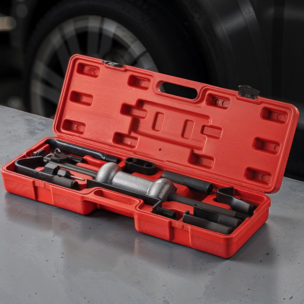 VEVOR Dellenzieher 4,5 kg 13 in1 Gleithammer Dellenentfernungsset, Karosserie Reparatur Werkzeug zum Entfernen von Autoschäden, Reparaturrahmen mit Verlängerungsstange & rutschfestem Griff