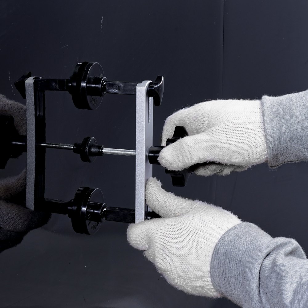 VEVOR 25-teiliger Brücken-Ausbeulen-Abzieher Dellen-Reparaturset, inkl. 6 Brückenabziehlaschen & 12 Heißklebestifte, Aluminium Ausbeulwerkzeug Entfernung von Beulen, für Autos, Kühlschränken usw.