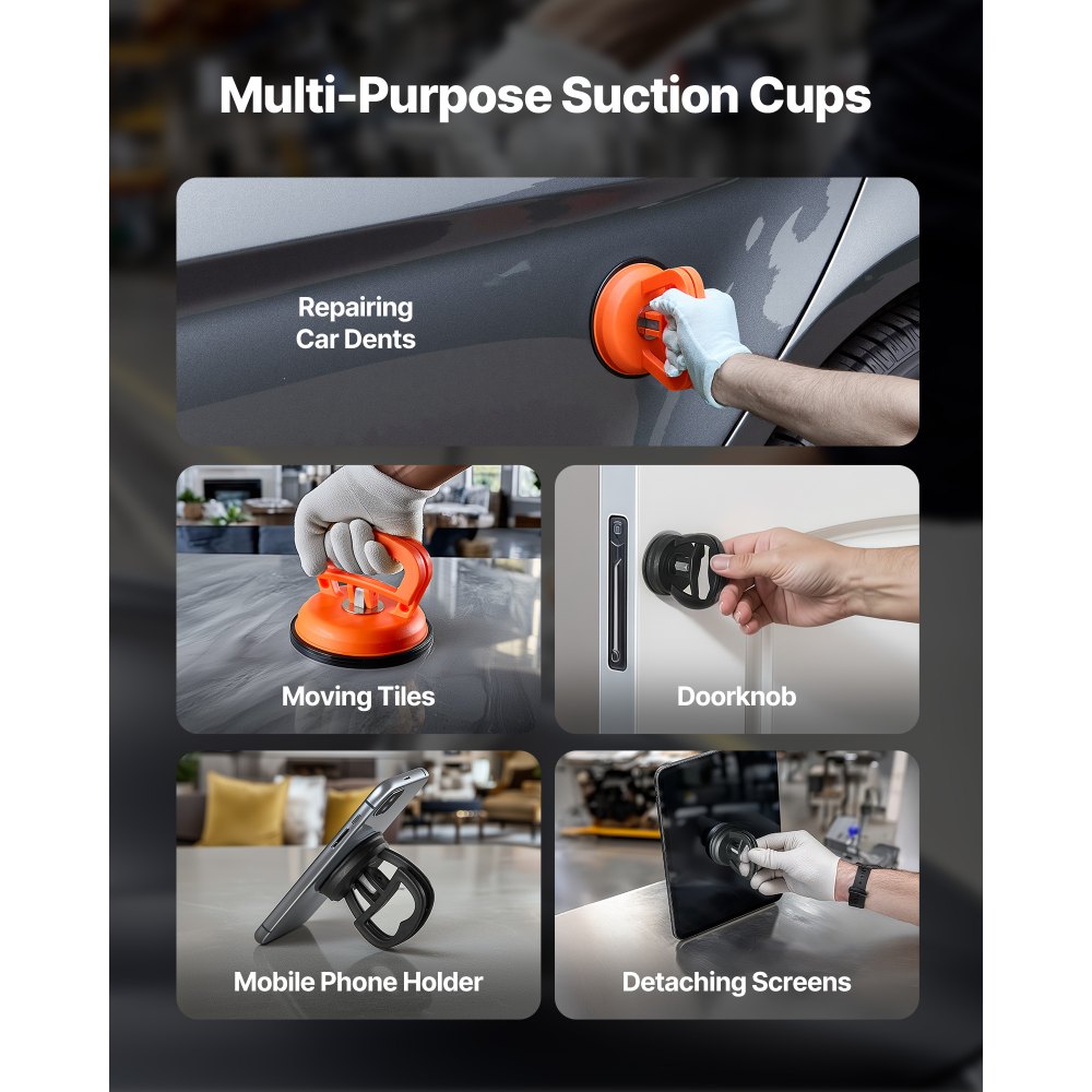 VEVOR Dent Puller Kit, 100 PCS Paintless Dent Removal Kit with Golden Lifter, Bridge Puller, Slide Hammer T-Bar, Glue Gun, Auto Body Hail Damage Remover Tools for Car Refrigerator Door Ding Repair