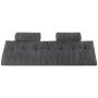 VEVOR Kopfteilkissen Keilkopfteilkissen Keilkissen (King Size) mit 2 Seitentaschen & 2 Kopfstützen, Bettkeilkissen mit waschbarem Flanelltuch, zum Lesen Spielen Arbeiten Grau (1920 x 205 x 530 mm)