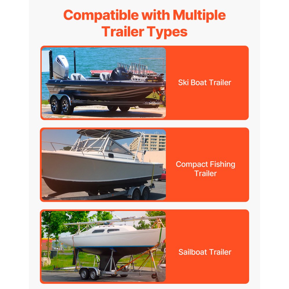 VEVOR L-Form 1,5 m Anhängerpfahl Bootsanhänger Anleitung Kurbelstütze Bootsführung, 30 cm Einstellbare Breite Boat Trailer Guide-on, Ersatzteile und Zubehör für Skiboot Fischerboot Segelbootanhänger