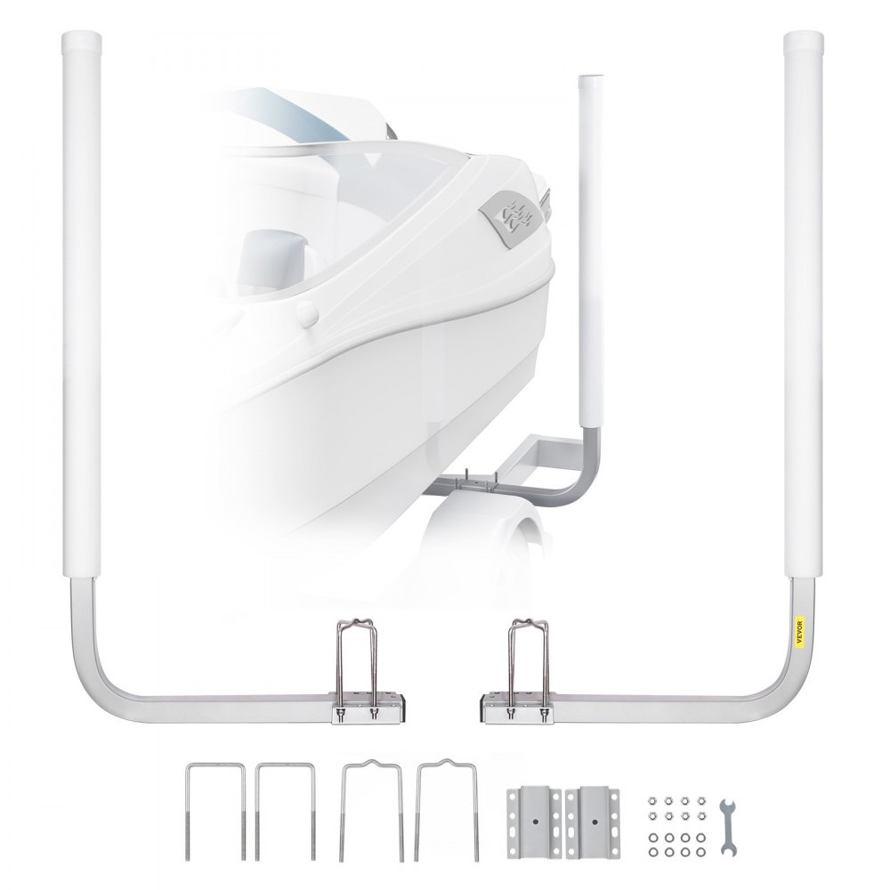 VEVOR L-Form 1,5 m Anhängerpfahl Bootsanhänger Anleitung Kurbelstütze Bootsführung, 30 cm Einstellbare Breite Boat Trailer Guide-on, Ersatzteile und Zubehör für Skiboot Fischerboot Segelbootanhänger